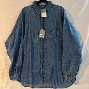 Vintage NWT GUESS Jeans USA Shirt Mens Denim 80s Size XL